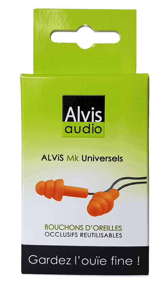 PAIRE DE BOUCHONS D'OREILLES MK UNIVERSEL ALVIS AUDIO - MKU