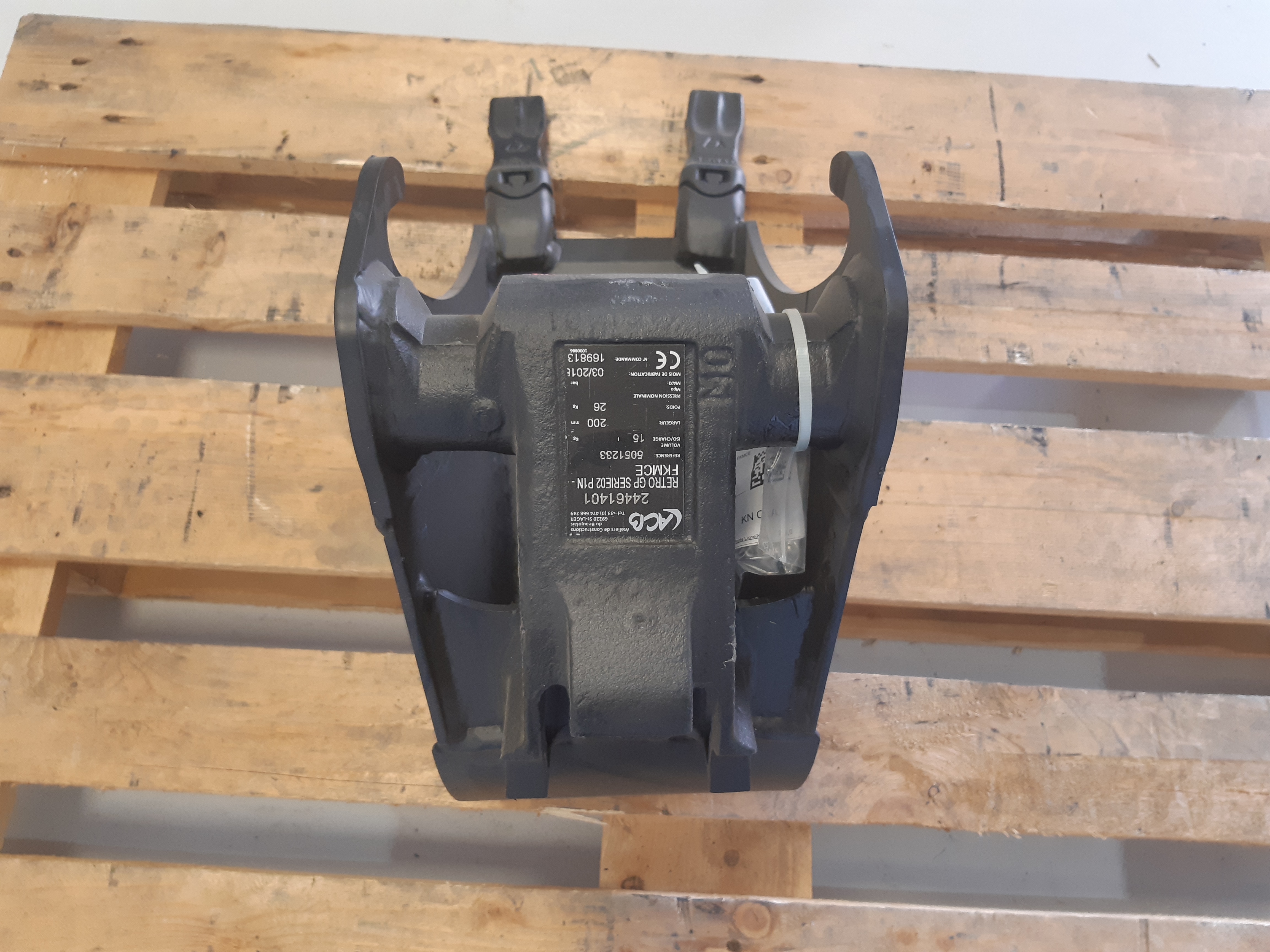 Godet 200mm dents Feurst FKMCE pour Coupleur ACB Morin Module 0 - R02-200