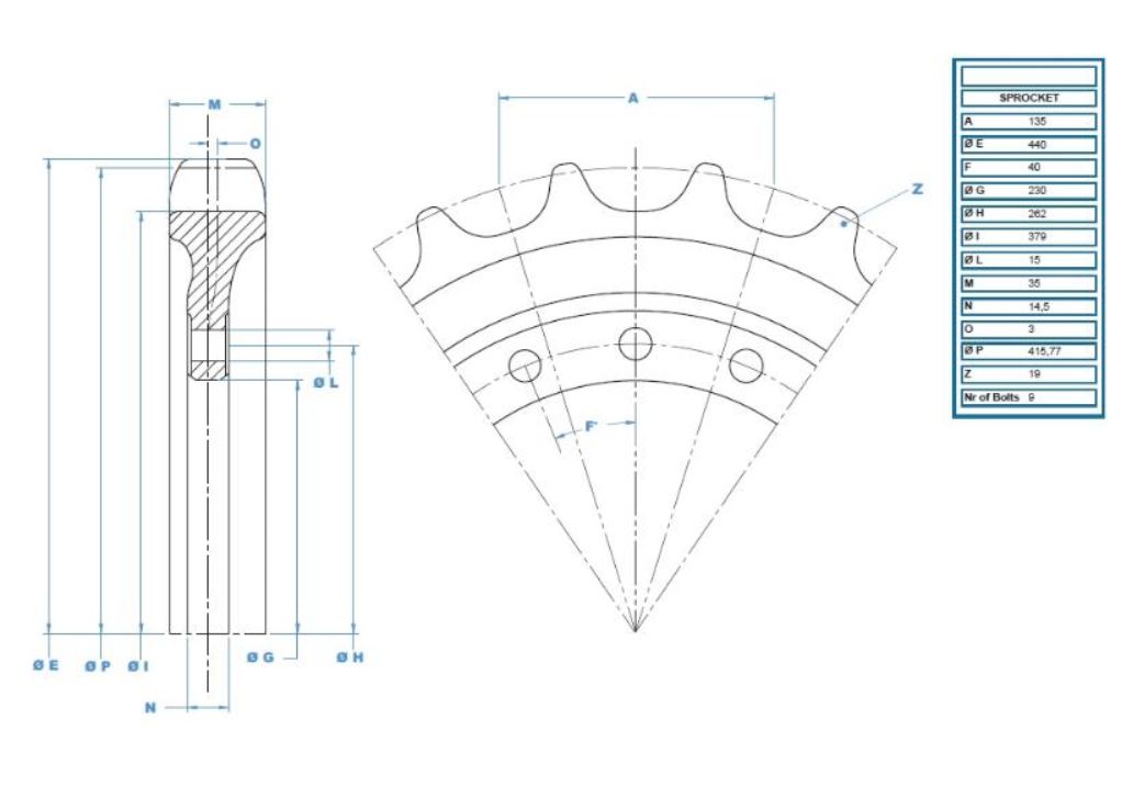 BARBOTIN 19 DENTS  AS147463 - 147463 ADAPTABLE YANMAR