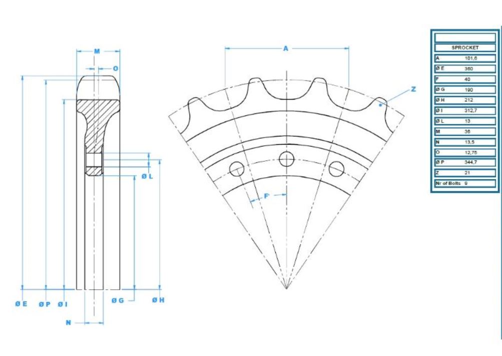 BARBOTIN 21 DENTS -AS147500 - COMPATIBLE IMER 423451300