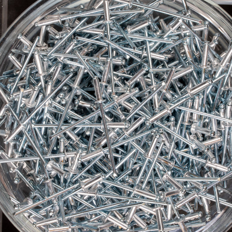 1000 rivets standards à aluminium/acier à tête plate à Ø2,4x8mm - SCELL-IT - ASD2408