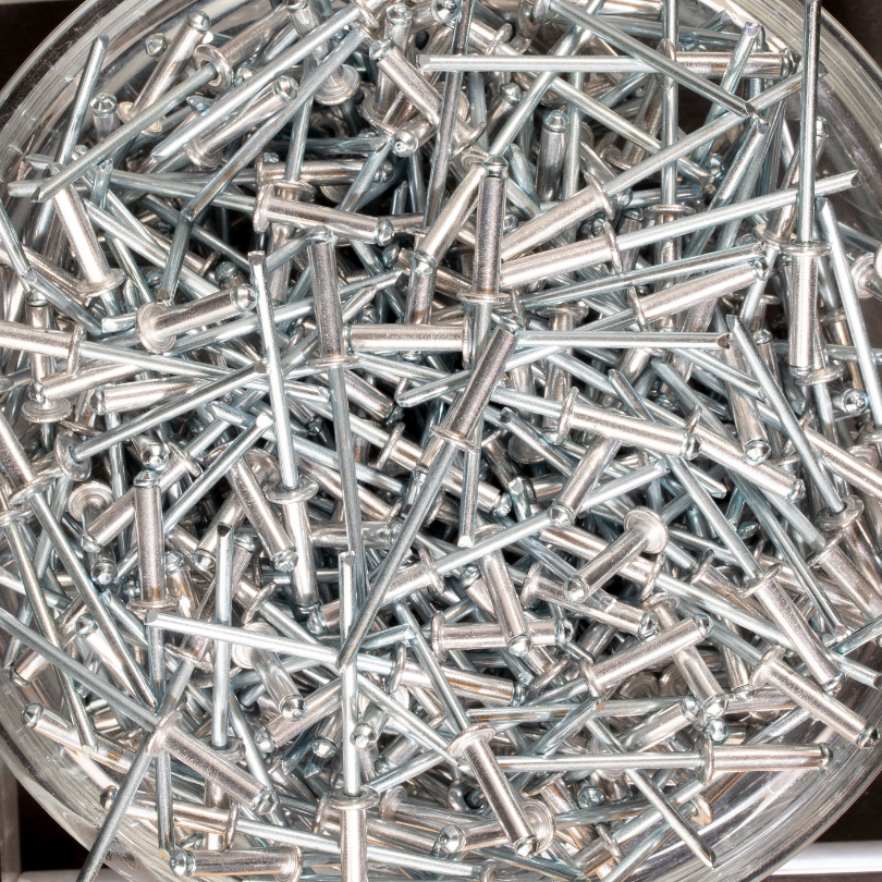 500 rivets standards à aluminium/acier à tête plate à Ø3x12mm - SCELL-IT - ASD3012