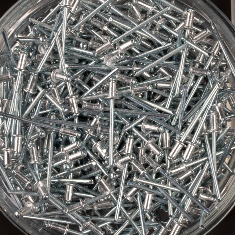 500 rivets standards à aluminium/acier à tête plate à Ø3,2x6mm - SCELL-IT - ASD3206