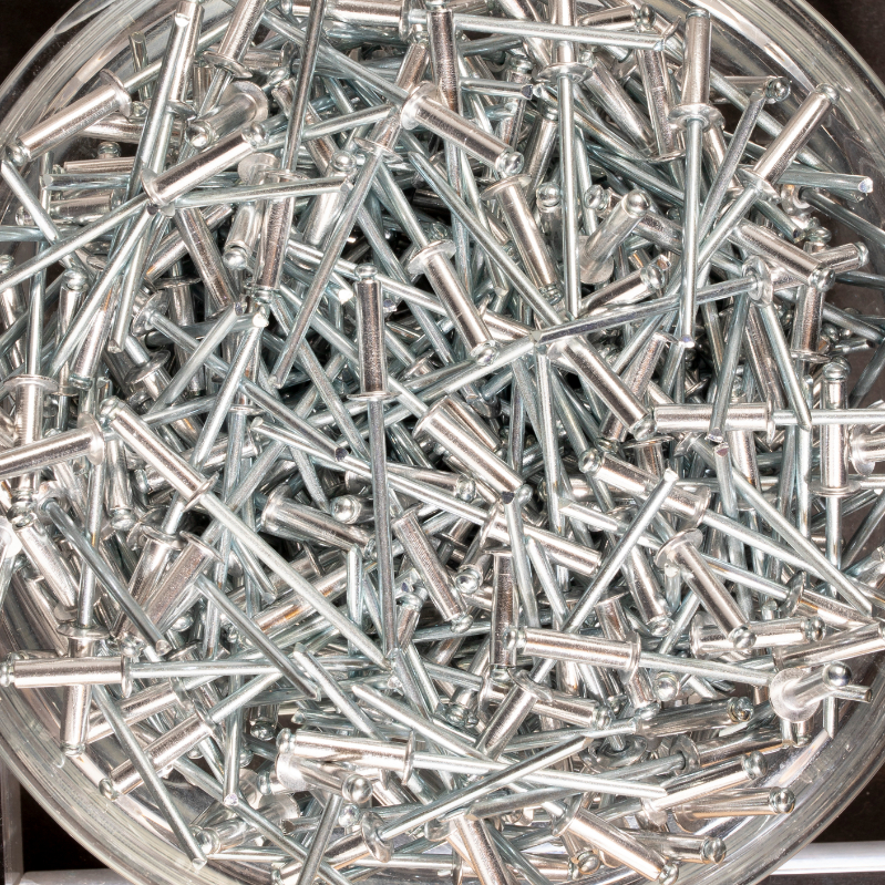 500 rivets standards à aluminium/acier à tête plate à Ø3,2x12mm - SCELL-IT - ASD3212