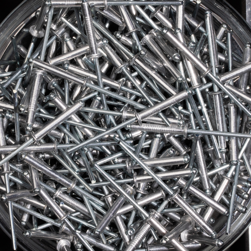 500 rivets standards à aluminium/acier à tête plate à Ø3,2x20mm - SCELL-IT - ASD3220