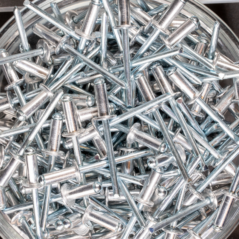 250 rivets standards à aluminium/acier à tête plate à Ø4,8x12mm - SCELL-IT - ASD4812