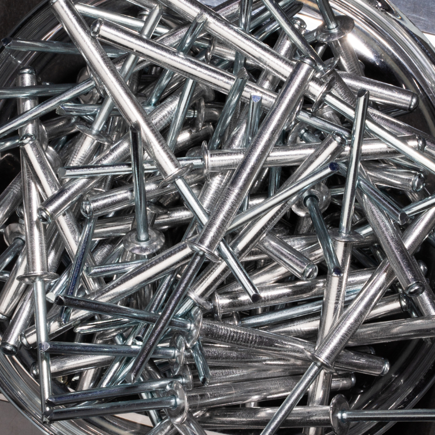 200 rivets standards à aluminium/acier à tête plate à Ø4,8x45mm - SCELL-IT - ASD4845