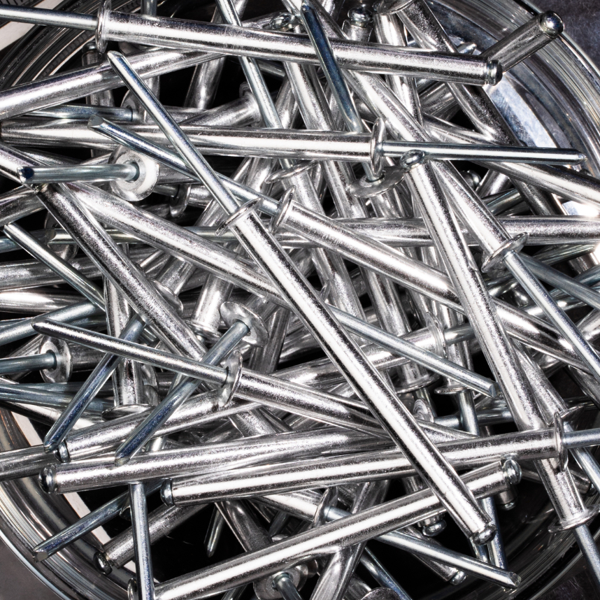 100 rivets standards à aluminium/acier à tête plate à Ø4,8x60mm - SCELL-IT - ASD4860