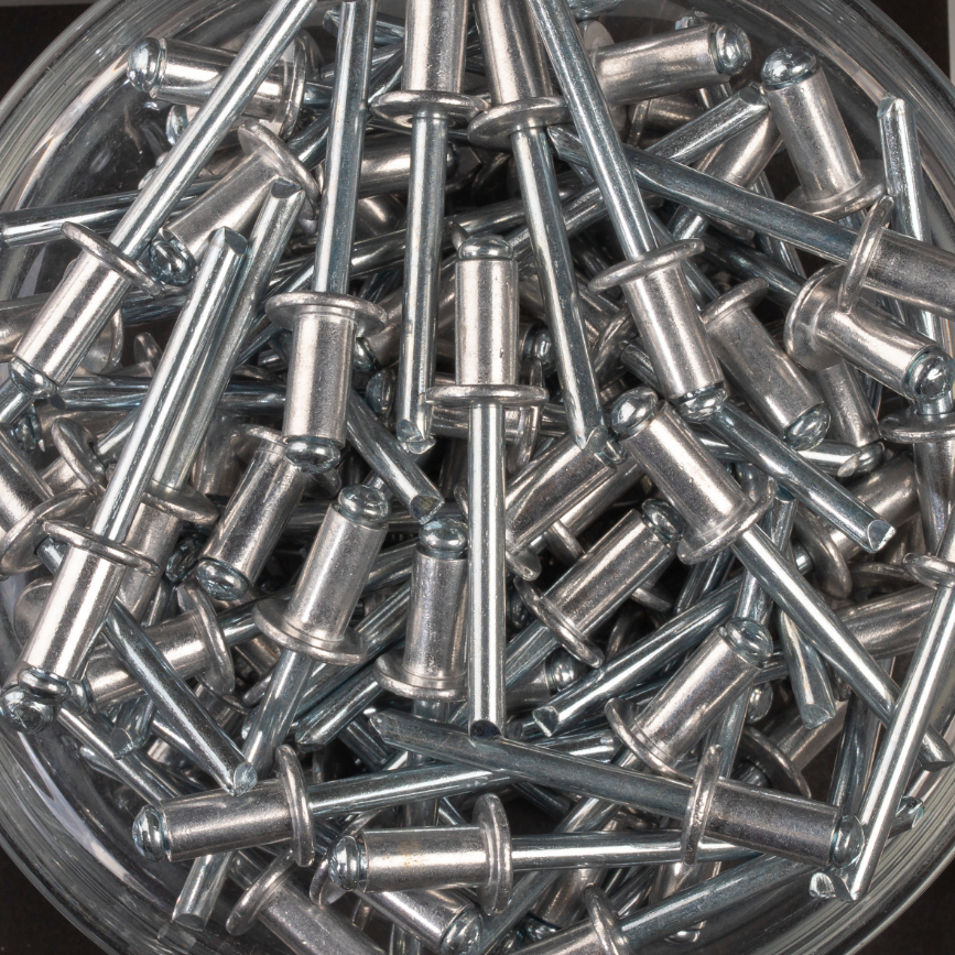 200 rivets standards à aluminium/acier à tête plate à Ø6,4x12mm - SCELL-IT - ASD6412