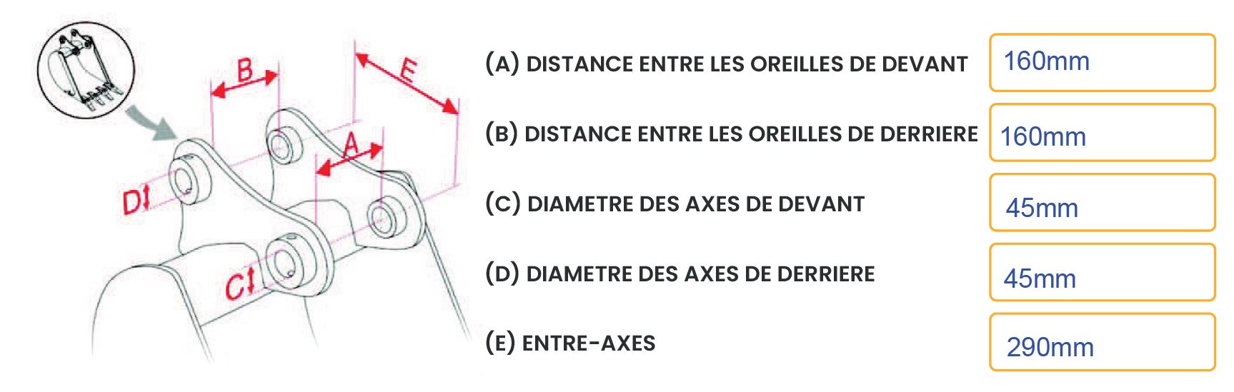 GODET 300MM DENTS FK2 KOMATSU WB97