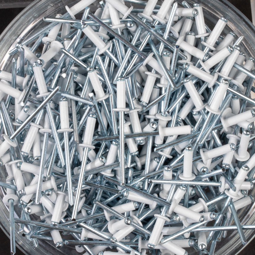 500 rivets standards à aluminium/acier à tête plate à RAL9003 à Ø3,2x10mm - SCELL-IT - AWD3210