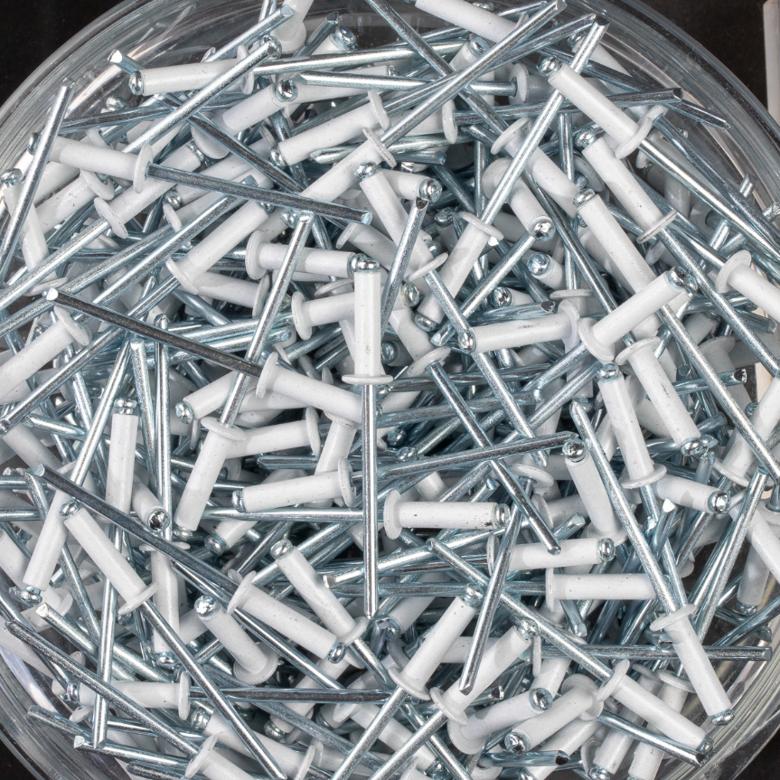 500 rivets standards à aluminium/acier à tête plate à RAL9003 à Ø3,2x12mm - SCELL-IT - AWD3212