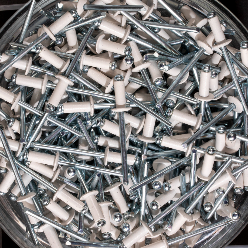 400 rivets standards à aluminium/acier à tête plate à RAL9003 à Ø4x10mm - SCELL-IT - AWD4010