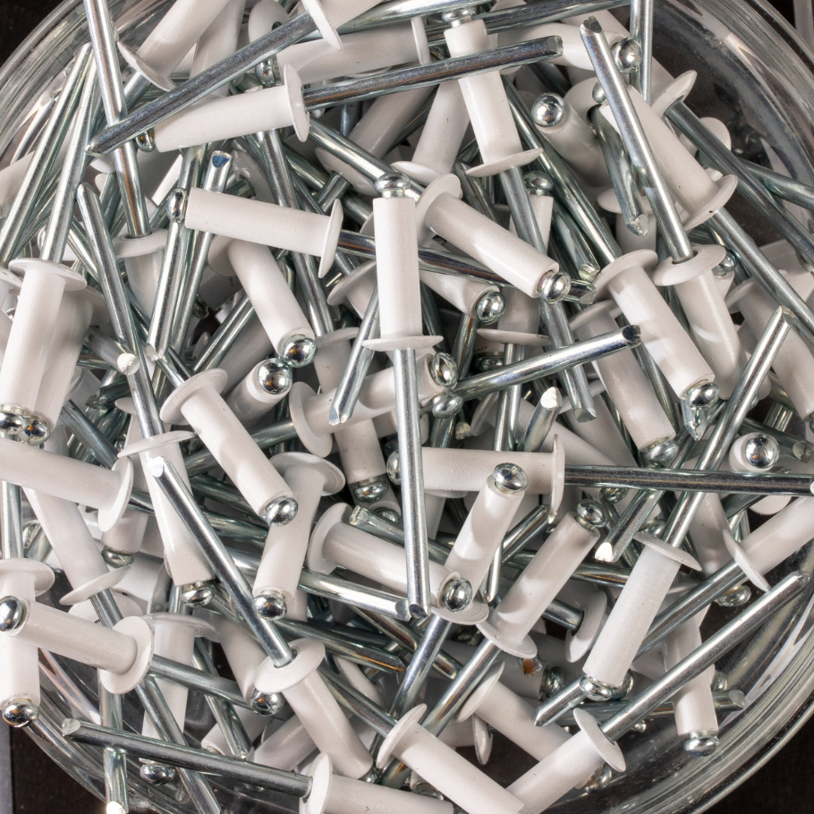 250 rivets standards à aluminium/acier à tête plate à RAL9003 à Ø4,8x16mm - SCELL-IT - AWD4816