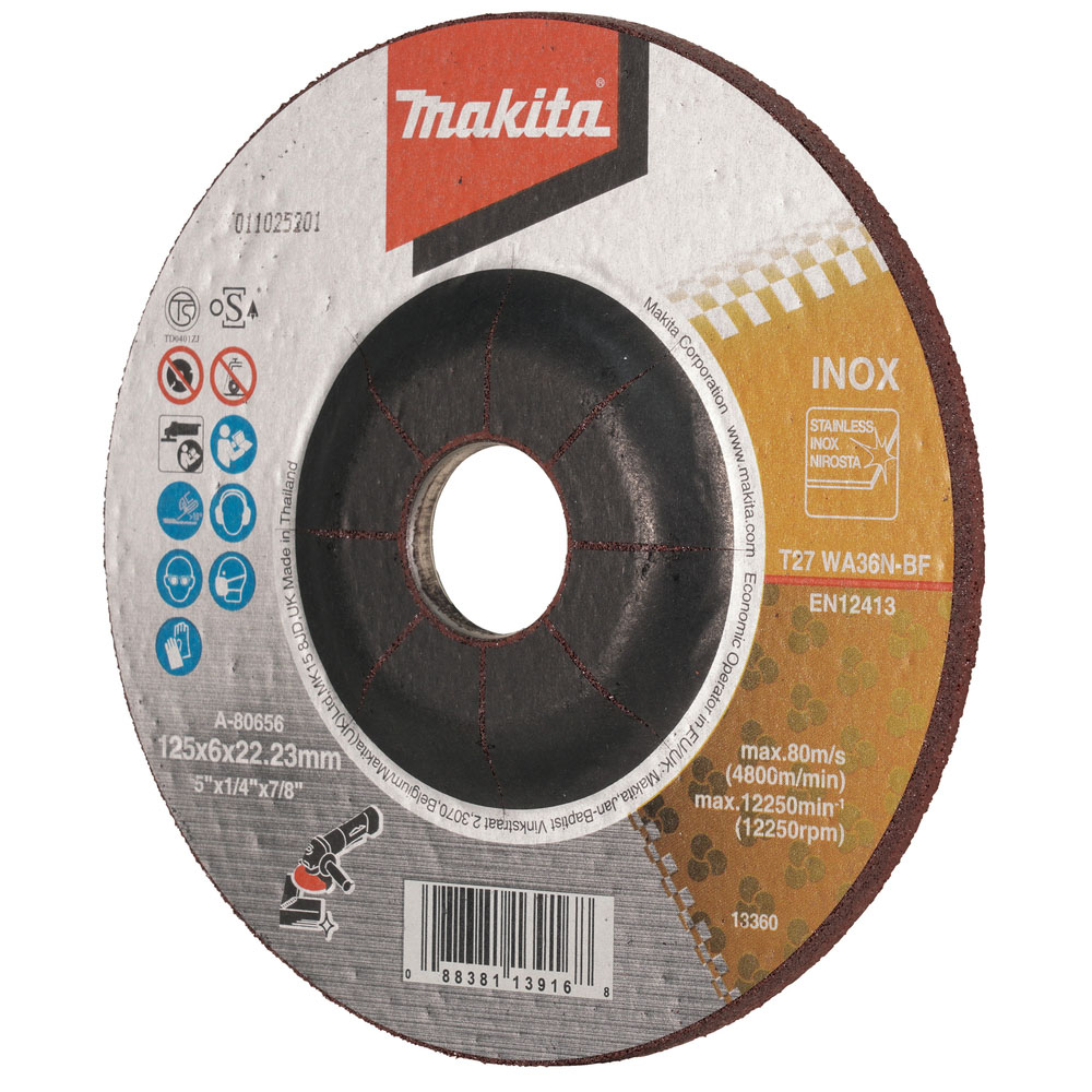 MEULE INOX 125X6 WA36N 2,5G - MAKITA - A-80656