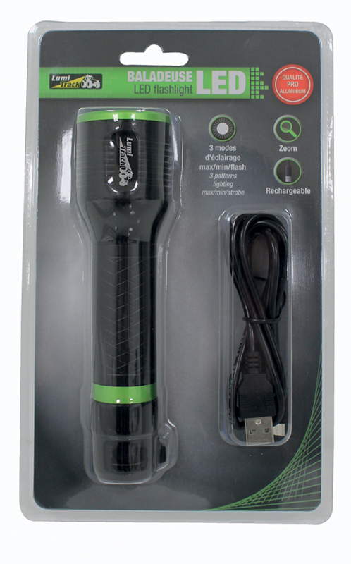 Lampe torche alu led recharg.1000lm lumitrack BUISARD - 714525