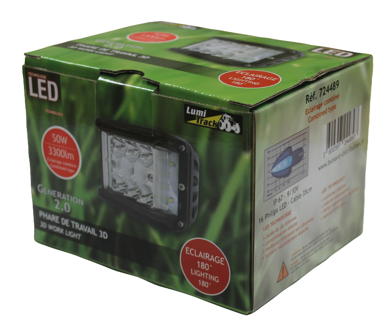 Phare de travail 16LED 3d 3300lm combine Lumitrack BUISARD - 724489