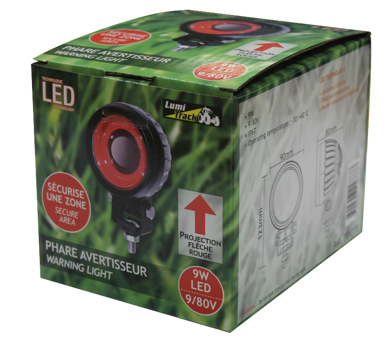 Phare avertiss. 3 led fleche rouge lumitrack BUISARD - 724773