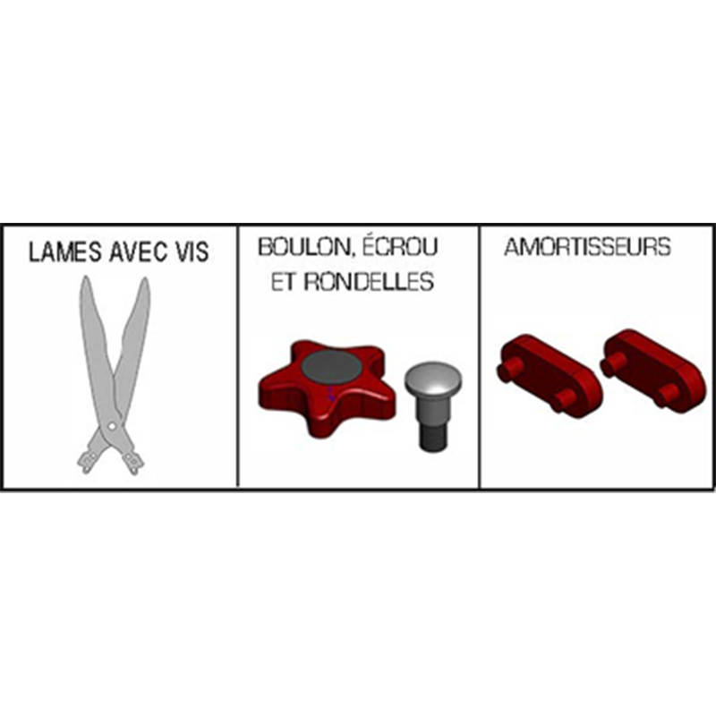 Kit lames + boulon. amortisseur pour cisaille 737185 - BUISARD - 737186