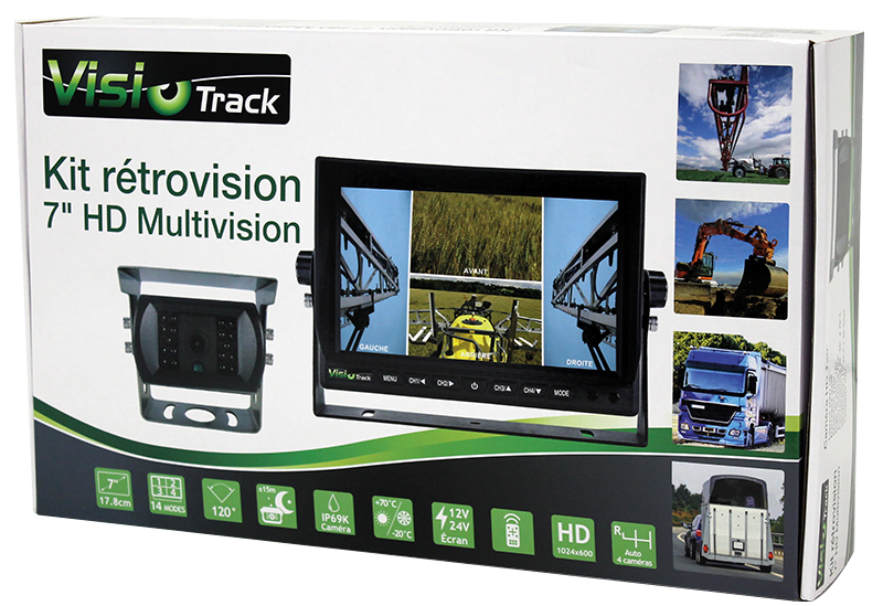 Kit camera visiotrack hd 7' fen. cam 120° BUISARD - 745360