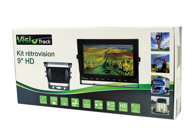 Kit camera visiotrack hd 9' non fen. cam 120° BUISARD - 745361