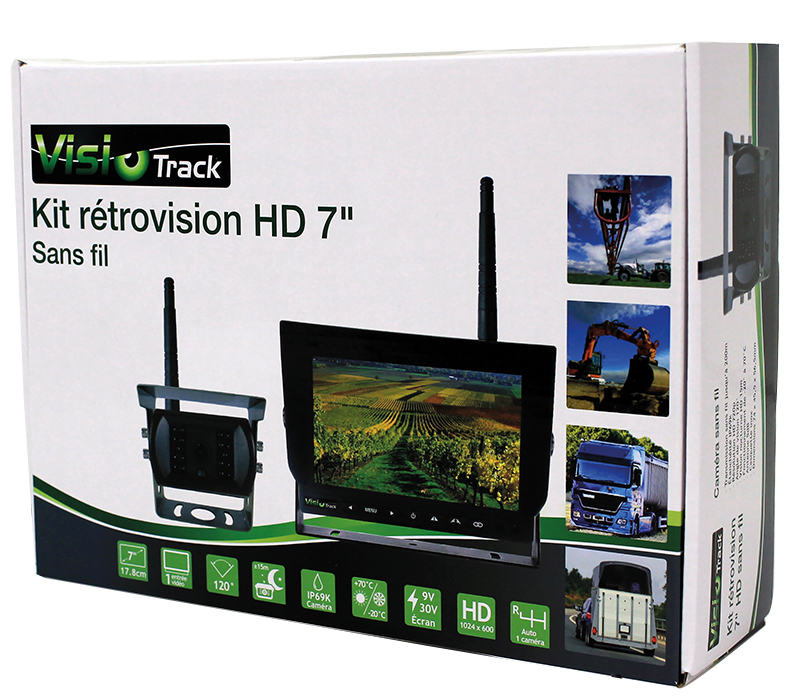 Kit camera visiotrack sans fil hd 7' non fen. 120° BUISARD - 745363