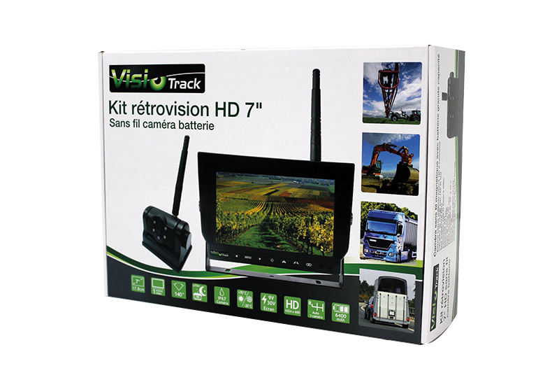 Kit camera visiotrack sans fil hd 7' non fen. cam 140° sur batterie BUISARD - 745365