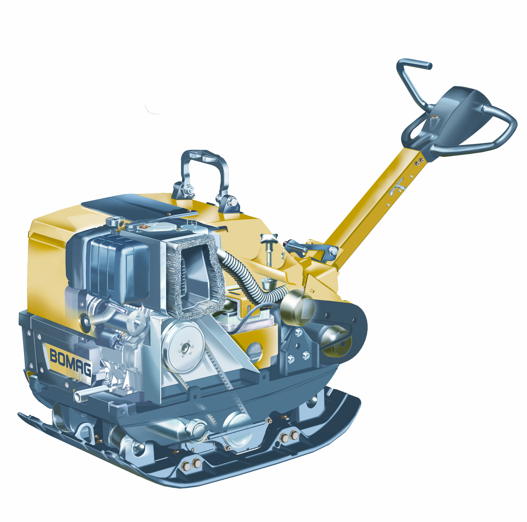 PLAQUE VIBRANTE RÉVERSIBLE 435KG 650MM BOMAG BPR 55/65 D-DE