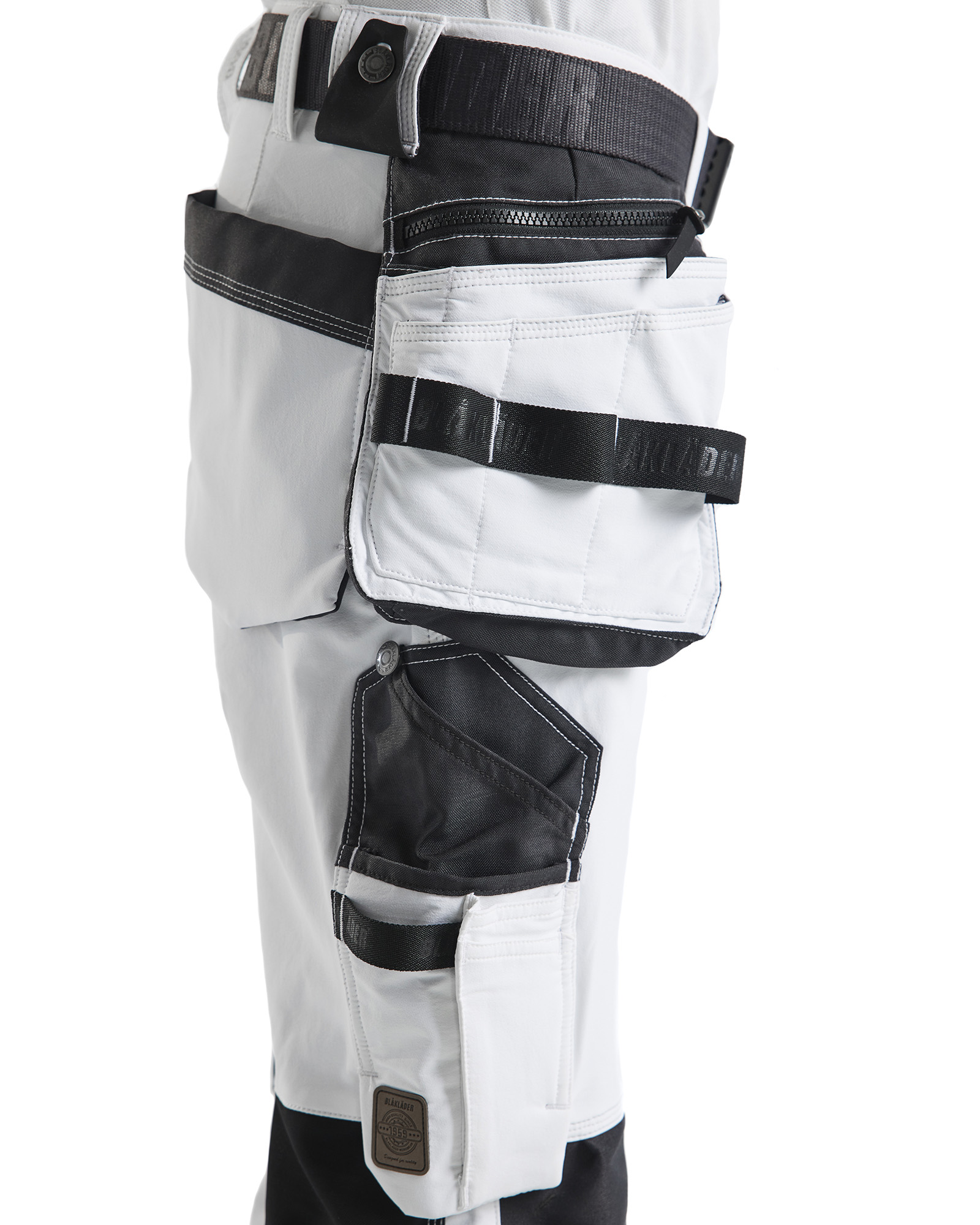 Pantalon peintre stretch 4D 1079 Blanc/Gris foncé Blaklader - 107916451098C