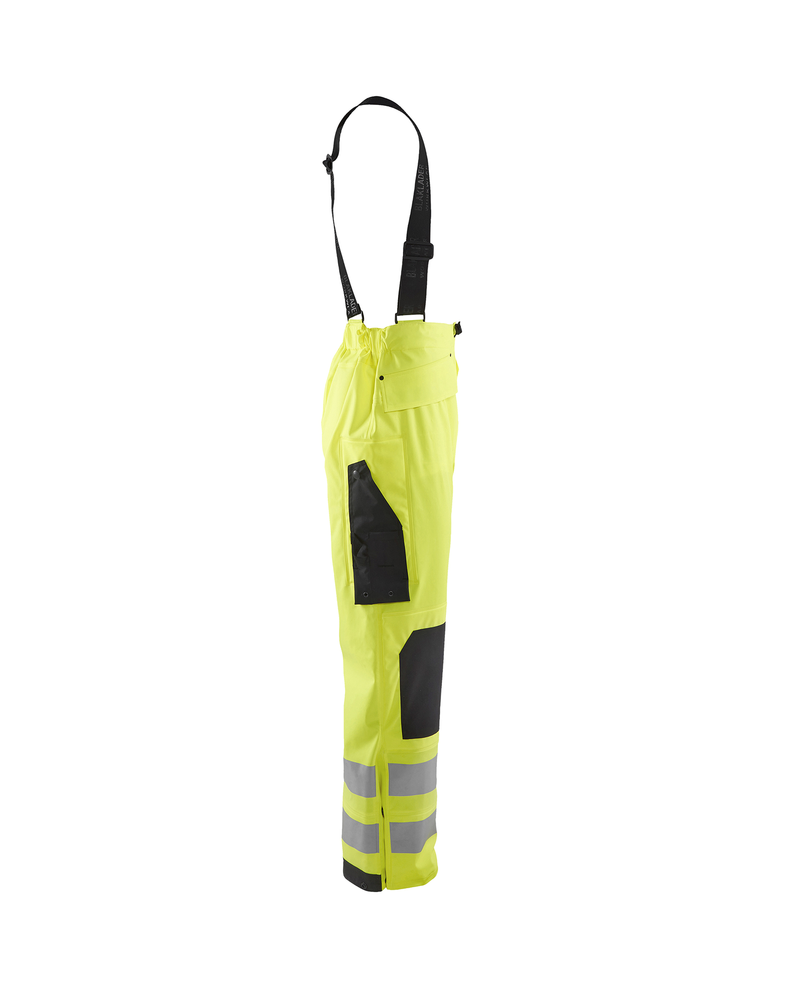 Pantalon de pluie à bretelles haute-visibilité niveau 21302 Jaune fluo Blaklader - 130220033300
