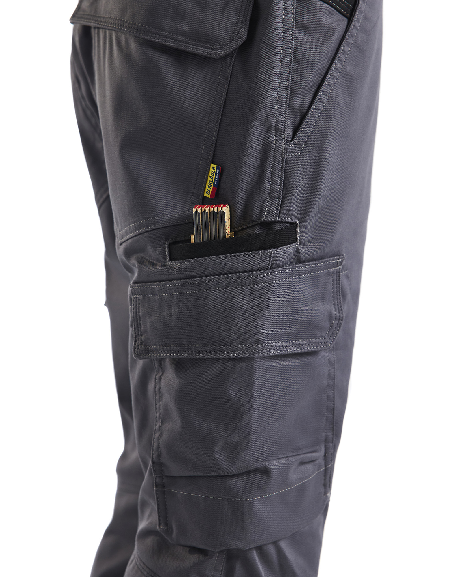 Pantalon industrie stretch 2D 1444 Gris moyen/Noir Blaklader - 144418329699C