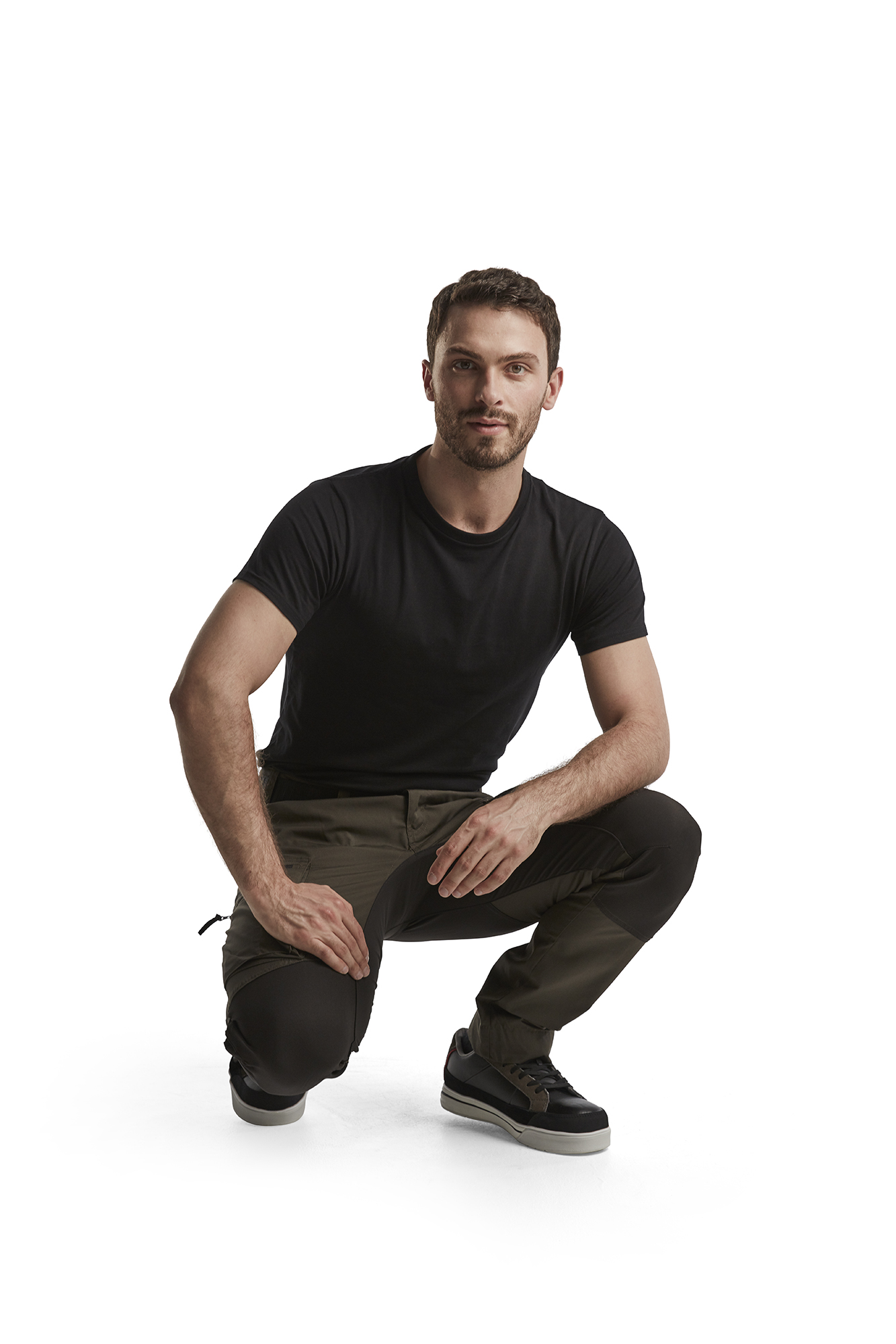 Pantalon maintenance +stretch 1459 Vert Kaki/Noir Blaklader - 145918454599C