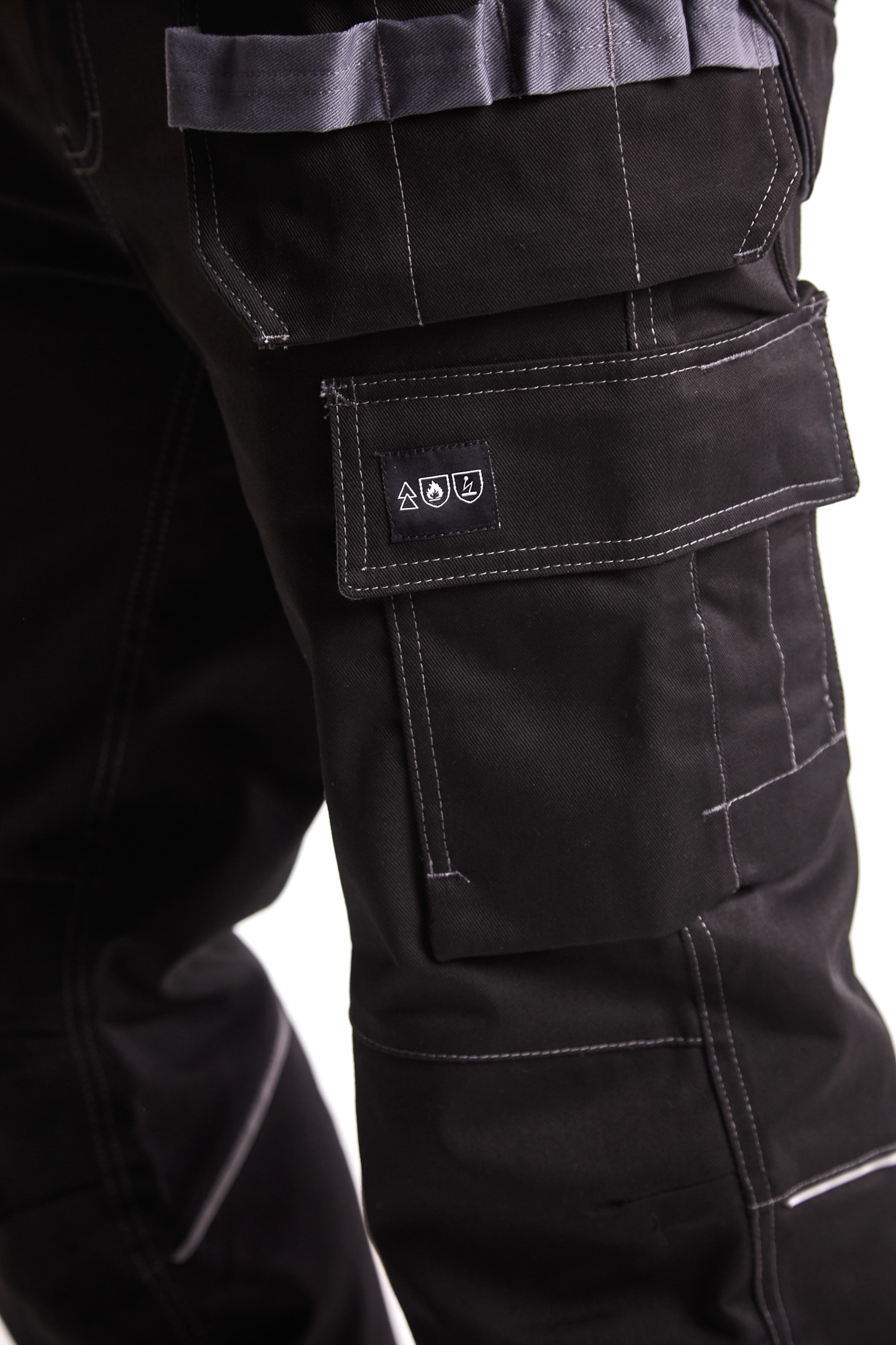 Pantalon artisan retardant flamme 1461 Noir/Gris clair Blaklader - 146115169994C