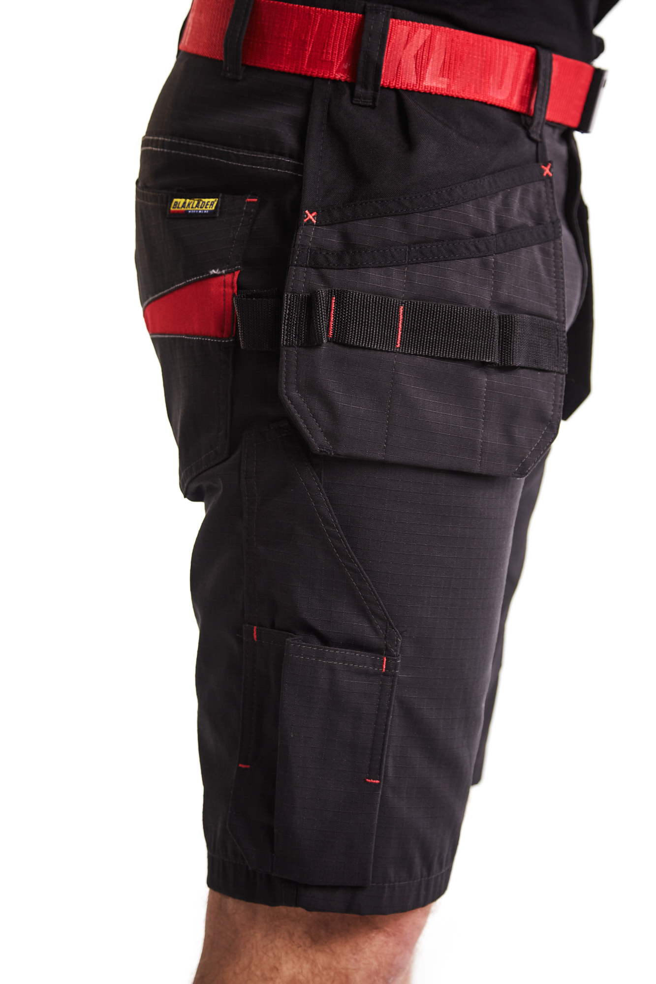 Short maintenance avec poches flottantes 1494 Noir/Rouge Blaklader - 149413309956C