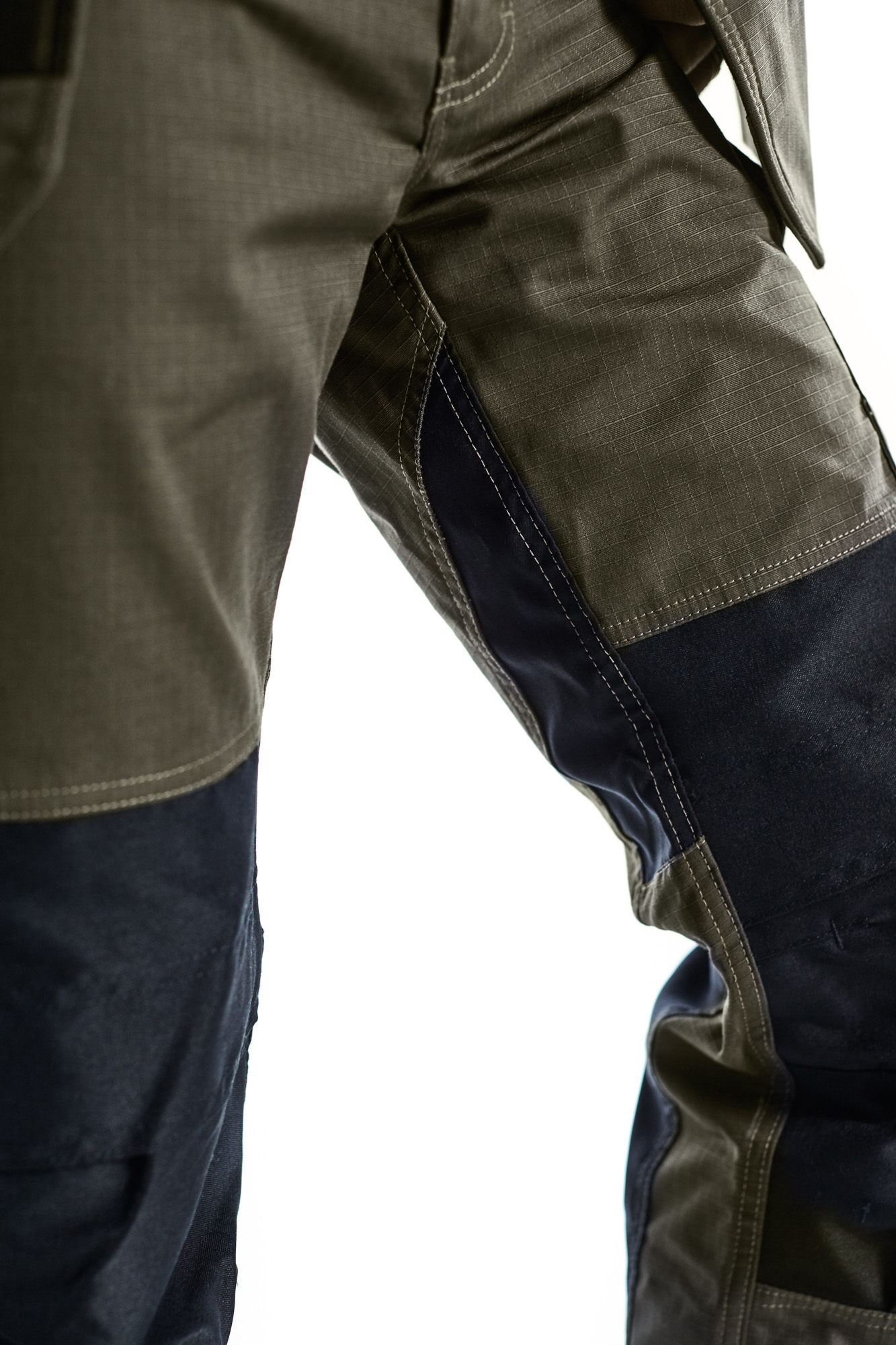 Pantalon maintenance +stretch avec poches flottantes 1496 Vert Kaki/Noir Blaklader - 149613304599C