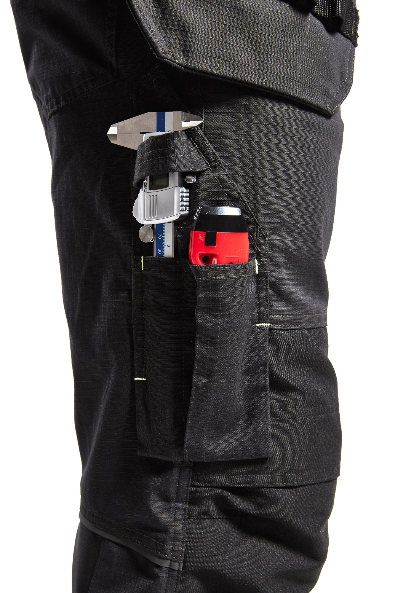 Pantalon maintenance +stretch avec poches flottantes 1496 Noir/Jaune fluo Blaklader - 149613309933C