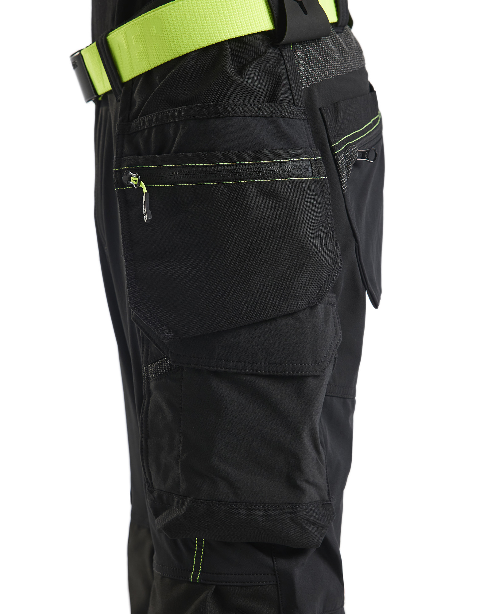 Pantalon artisan stretch 4D 1522 Noir/Jaune fluo Blaklader - 152216459933C