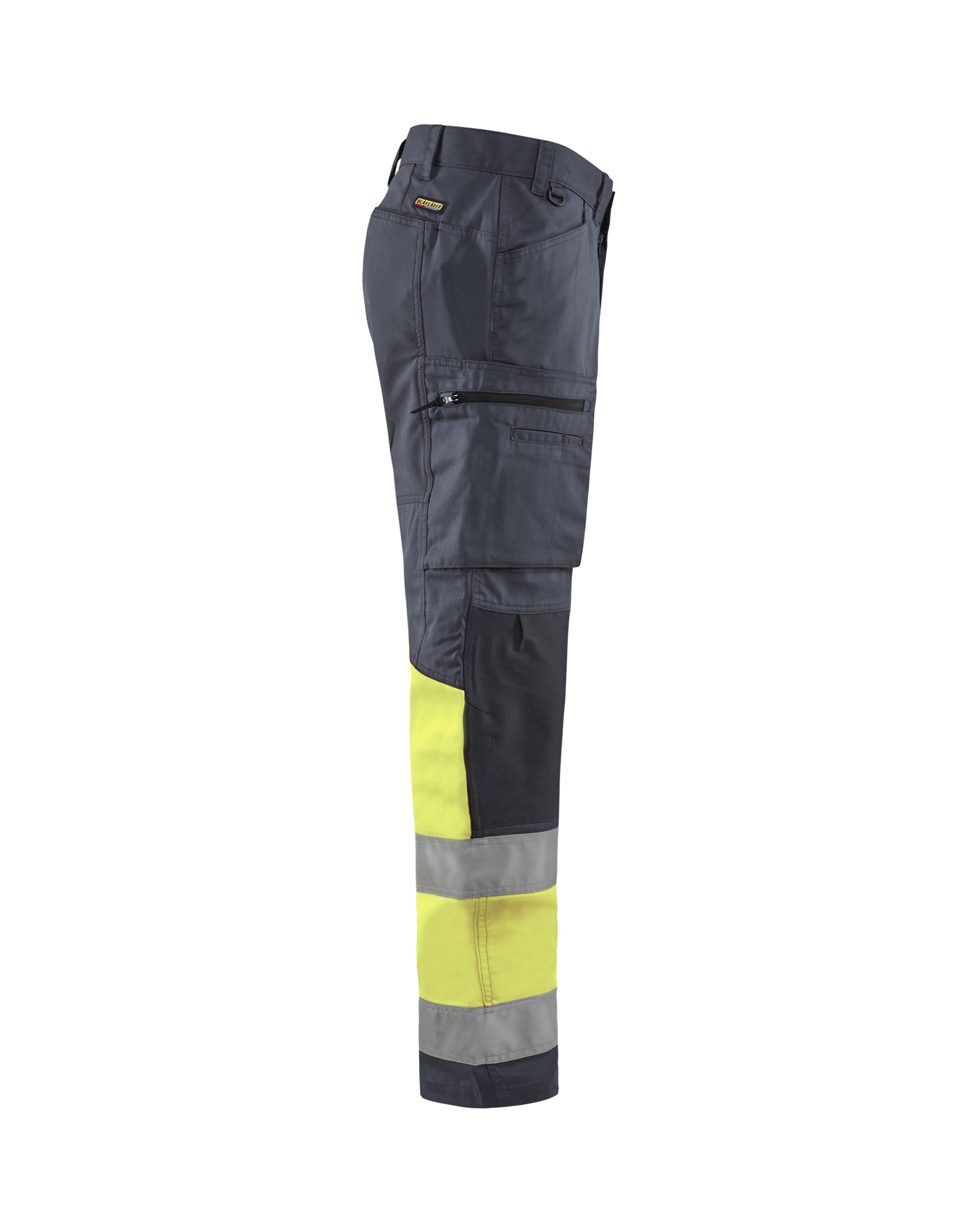 Pantalon artisan haute-visibilité +stretch 1551 Gris moyen/Jaune fluo Blaklader - 155118119633C