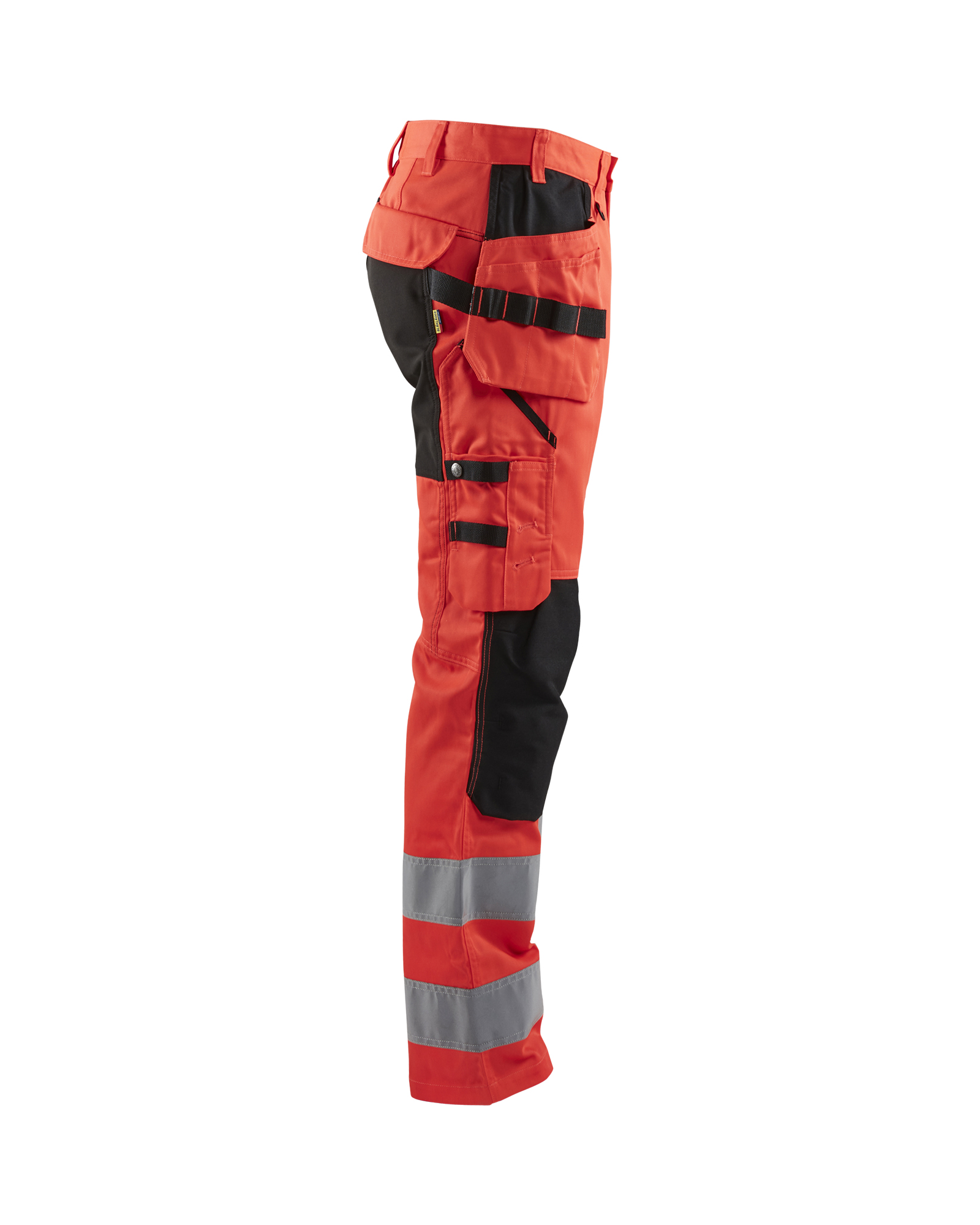 Pantalon artisan haute-visibilité +stretch 1552 Rouge fluo/Noir Blaklader - 155218115599C
