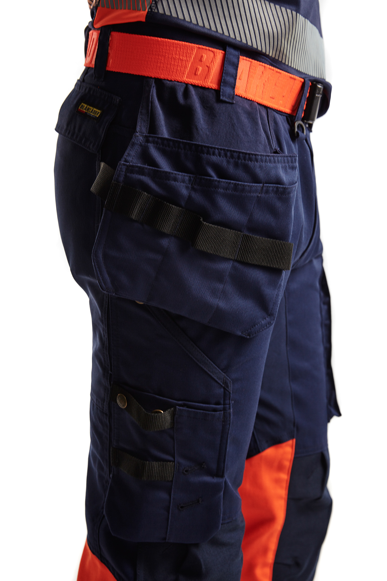 Pantalon artisan haute-visibilité +stretch 1558 Marine/Orange fluo Blaklader - 155818118953C