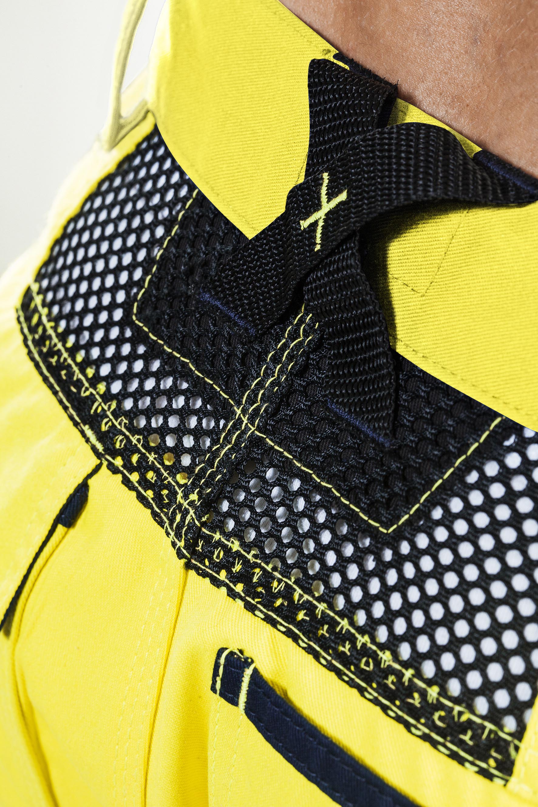 Pantalon artisan aéré haute visibilité +stretch 1565 Jaune fluo/Noir Blaklader - 156518113399C