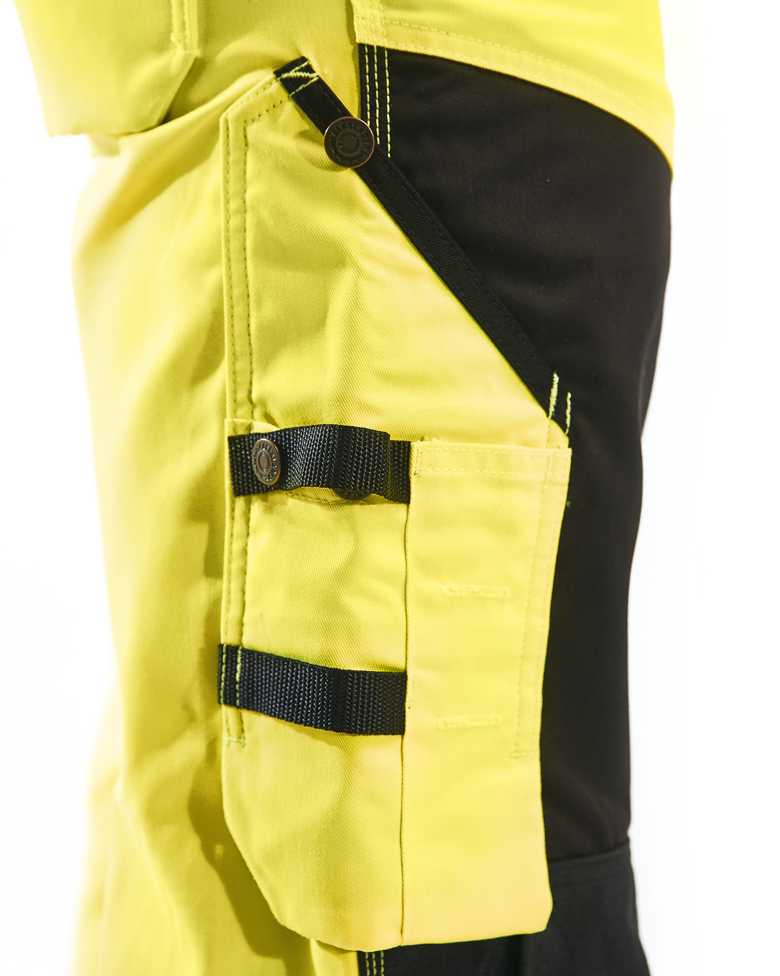 Pantalon artisan haute visibilité 1566 Jaune fluo/Noir Blaklader - 156618113399C