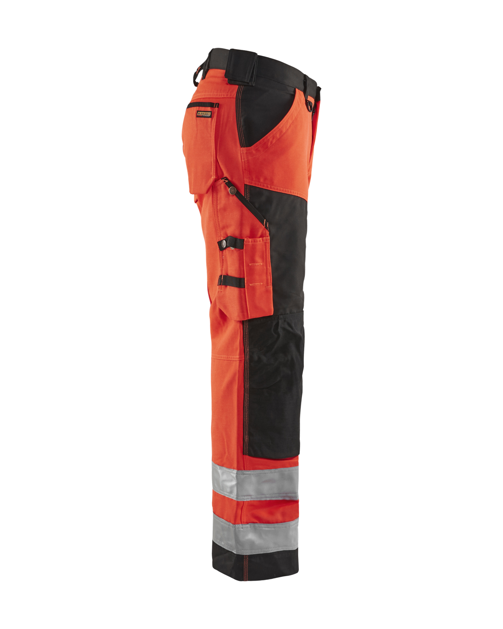 Pantalon artisan haute visibilité 1566 Rouge fluo/Noir Blaklader - 156618115599C