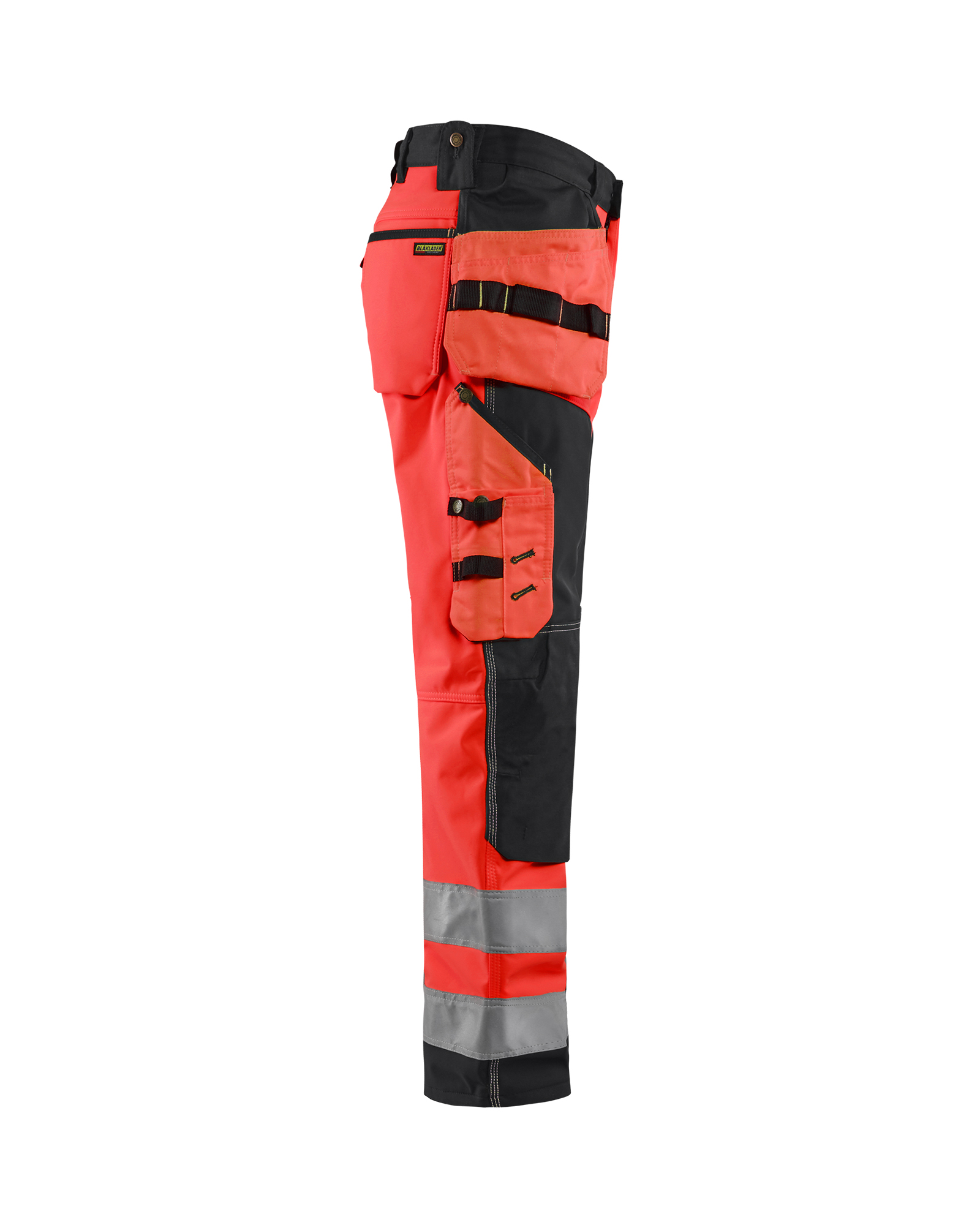 Pantalon artisan softshell haute-visibilité 1567 Rouge fluo/Noir Blaklader - 156725175599C