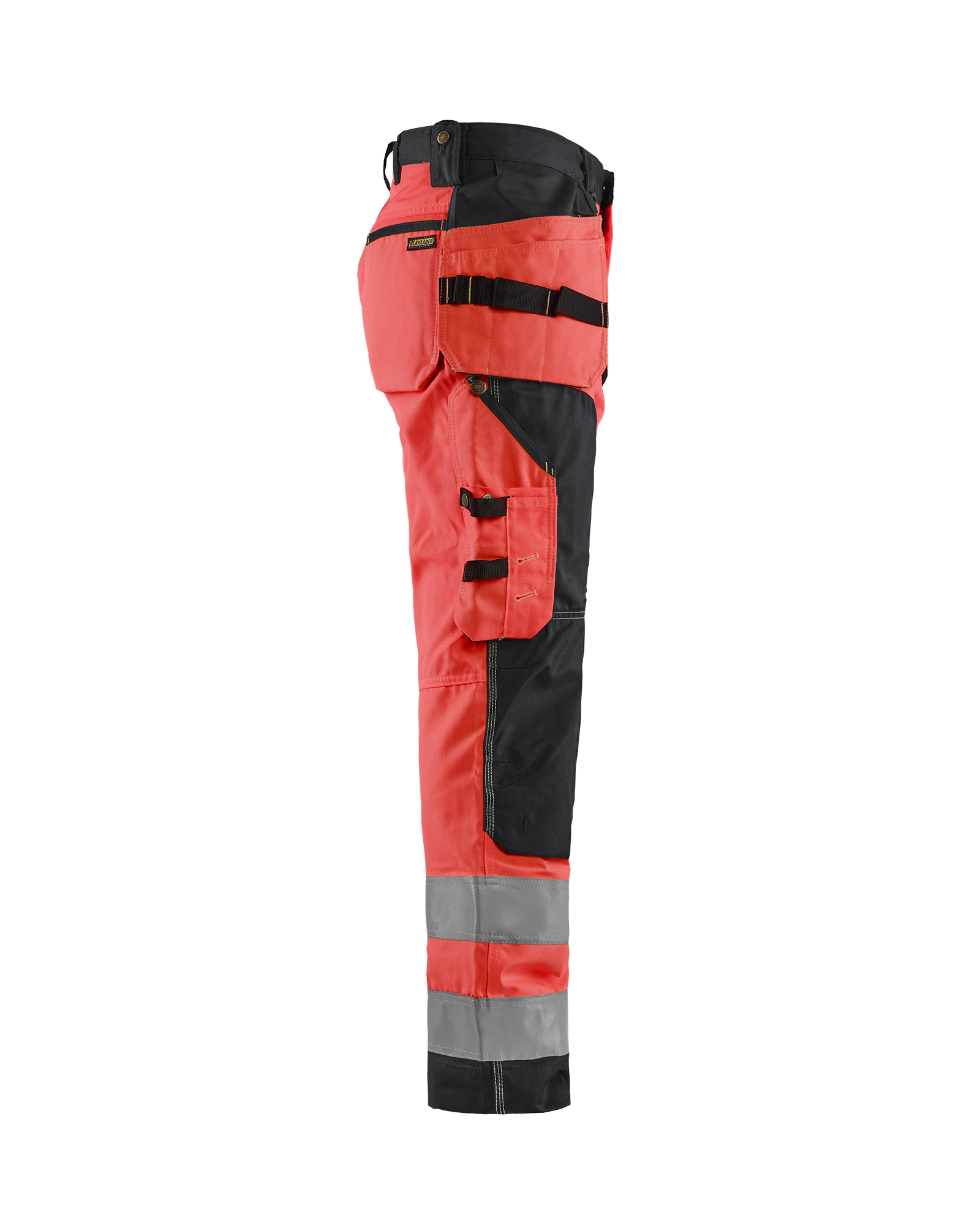 Pantalon artisan haute-visibilité 1568 Rouge fluo/Noir Blaklader - 156818115599C
