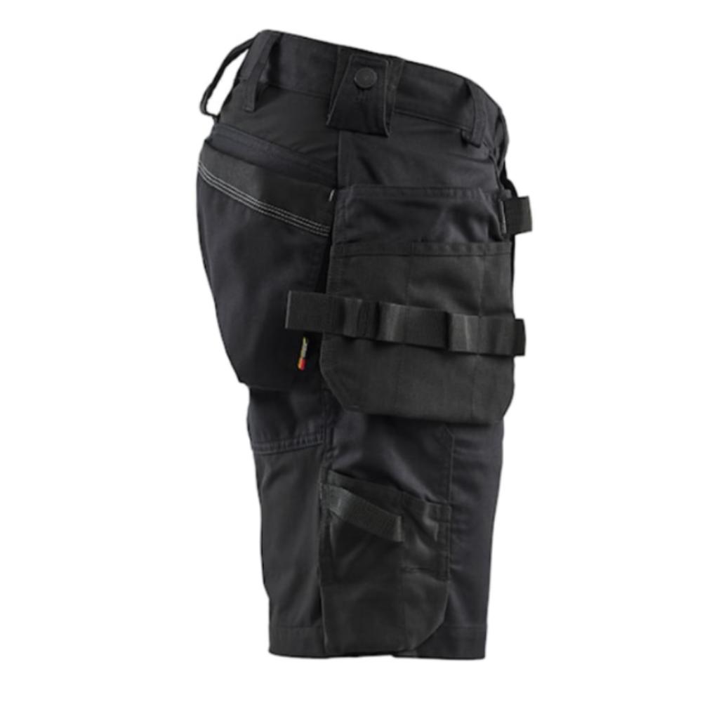 Short Blaklader noir 1752 stretch 2D avec poches flottantes artisan 175218329900