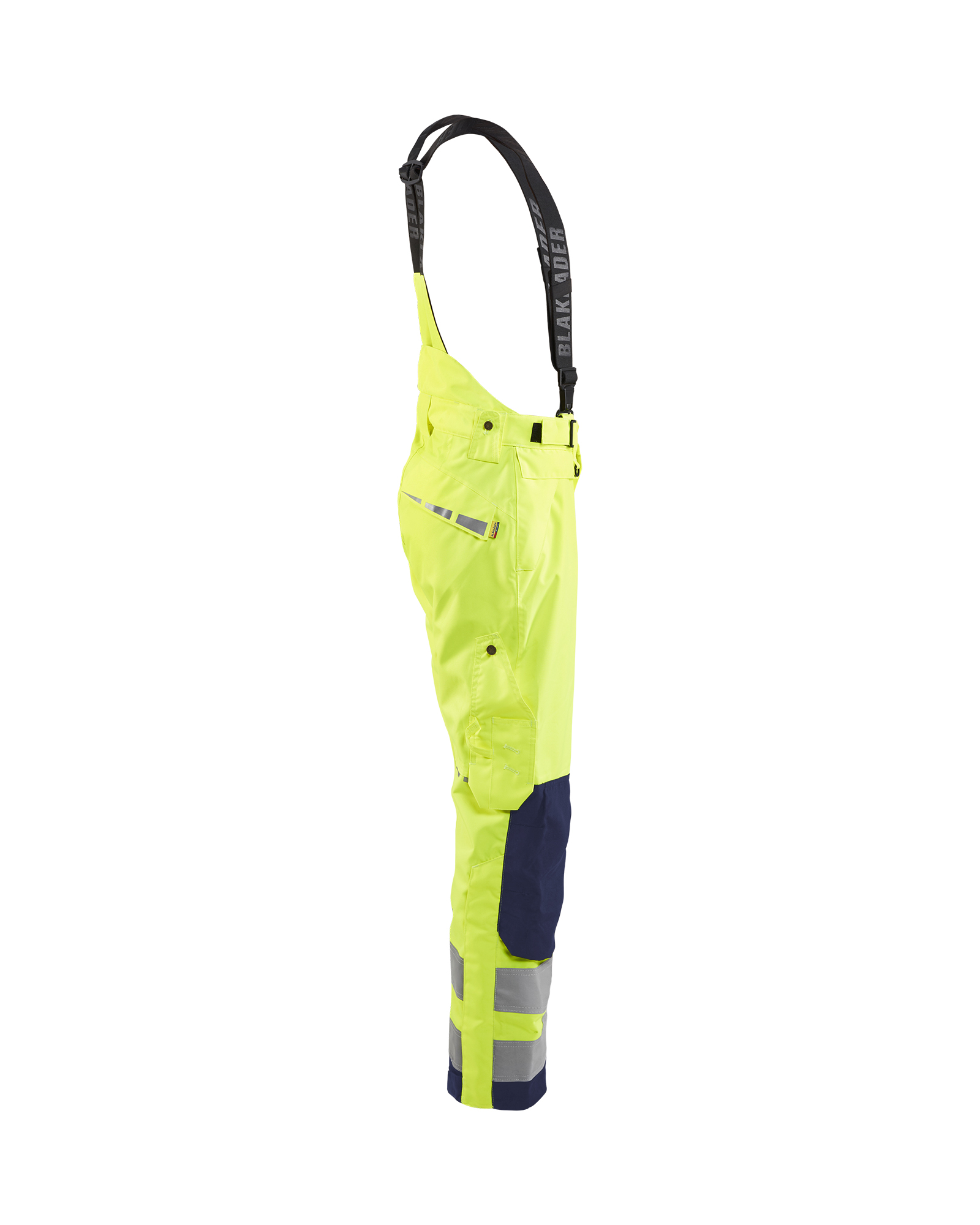 Pantalon à bretelles hardshell haute-visibilité 1867 Jaune fluo/Marine Blaklader - 186719773389C