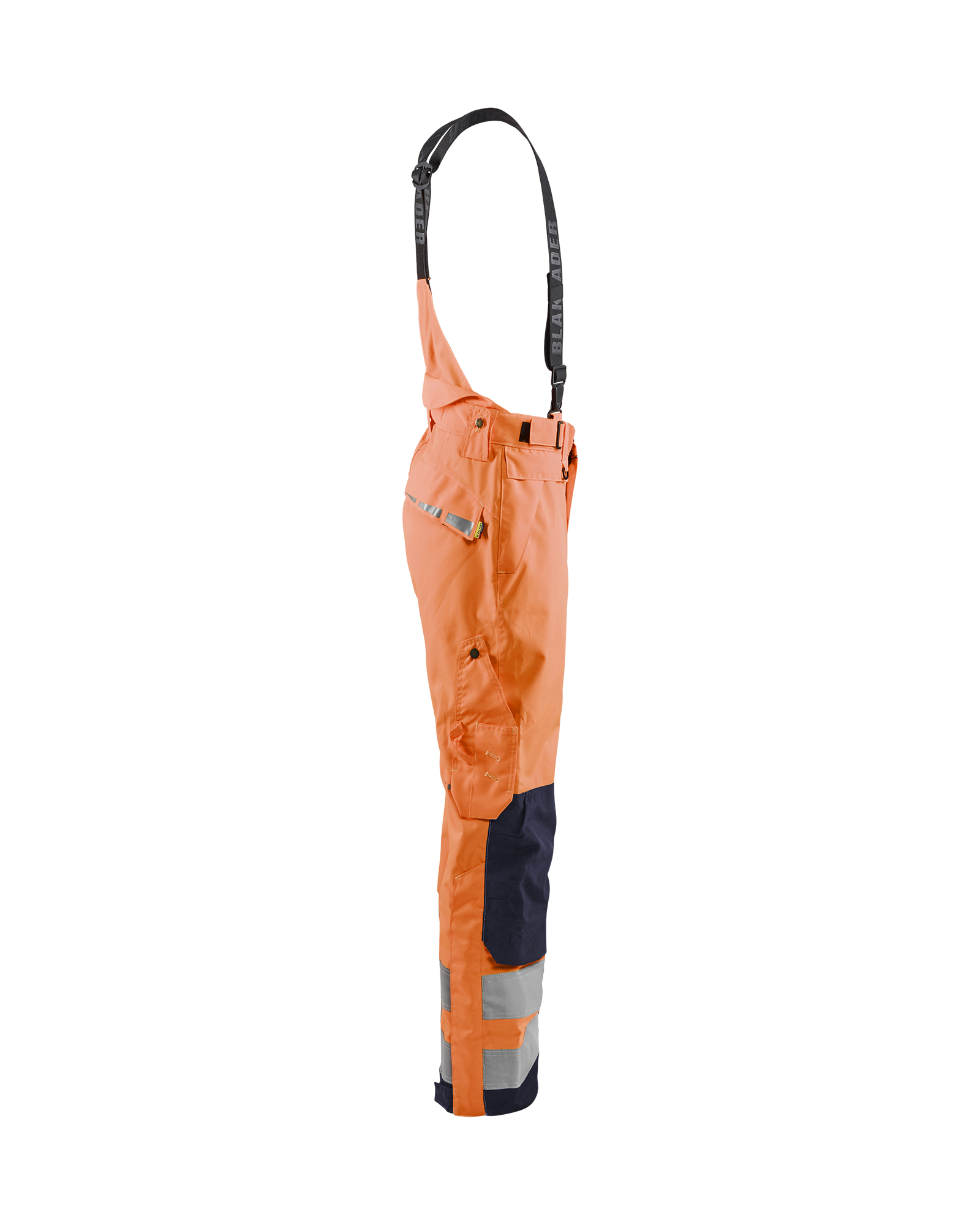 Pantalon à bretelles hardshell haute-visibilité 1867 Orange fluo/Marine Blaklader - 186719775389C