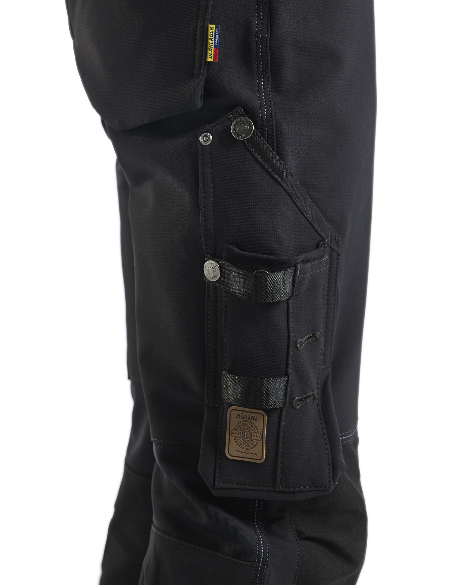 Pantalon X1900 artisan stretch 4D sans poches flottantes 1989 Noir Blaklader - 198916449900C