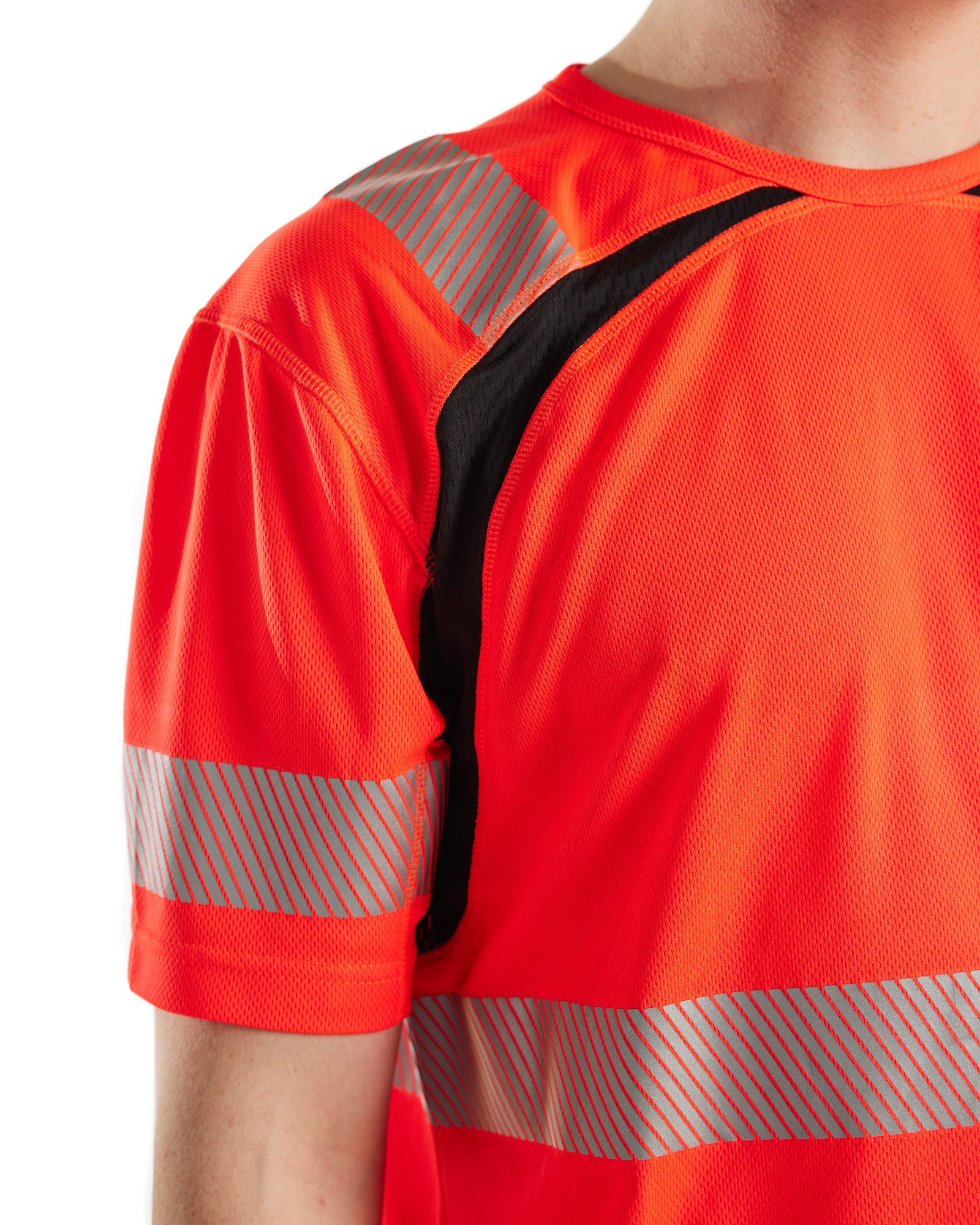 T-shirt haute-visibilité anti-UV 3397 Rouge fluo/Noir Blaklader - 339710135599